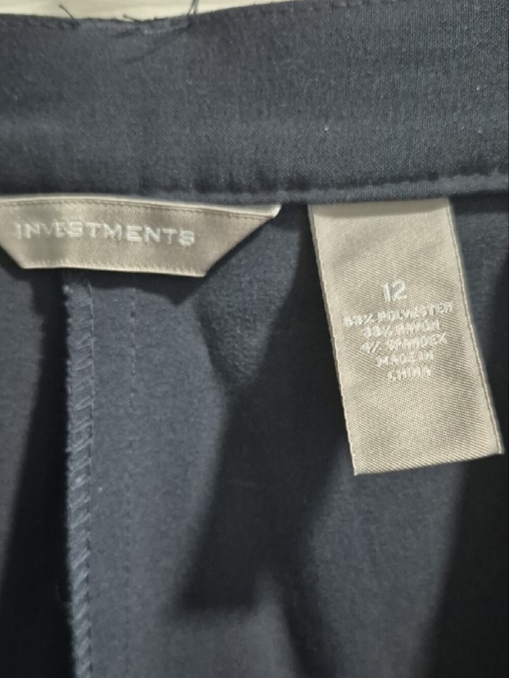 Investments Women's Navy Dress Capris Pants - Tailored Pleat Front - Picture 3 of 6